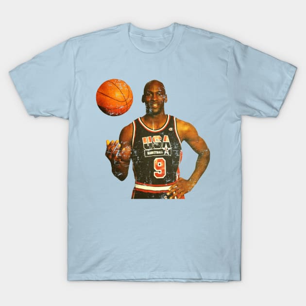 basketball in jordan's hands T-Shirt by iritaliashemat